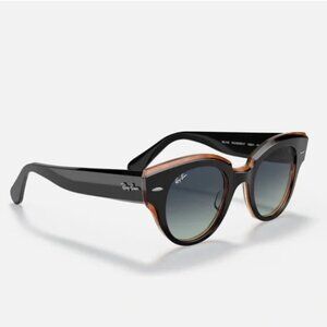 Raybans Black/Brown Roundabout Sunnies with Smoke Gray Gradient lenses